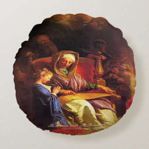 Coussins Ronds Saints Anne et Joachim, Parents de Marie