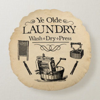 Coussins Ronds Salle de blanchisserie vintage