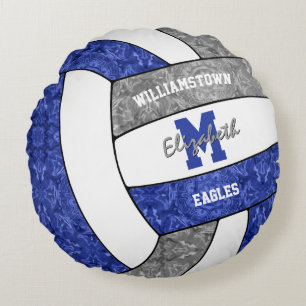 Coussins Ronds salle de sport de volley-ball pour filles gris ble