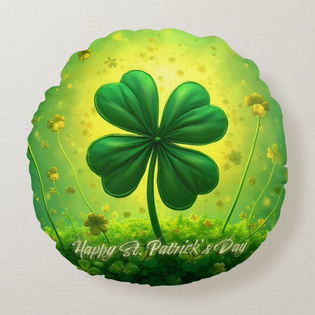 Coussins Ronds Salutations pour la Saint-Patrick (Devant)