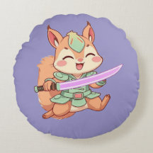 Samouraï écureuil kawaii.
