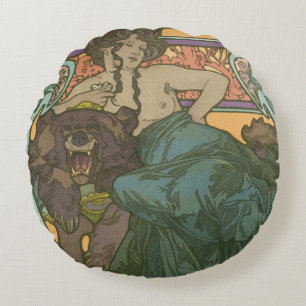 Coussins Ronds Sans titre par Alphonse Mucha (1902)