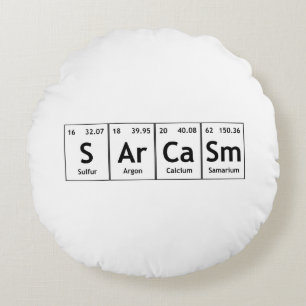 Coussins Ronds SArCaSm Éléments de table périodiques Chimie du