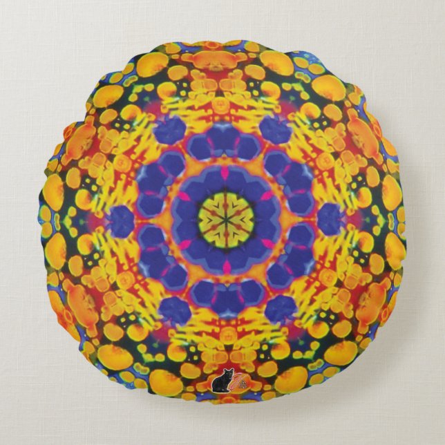 Coussins Ronds Sassafrass Kaleidoscope (Devant)