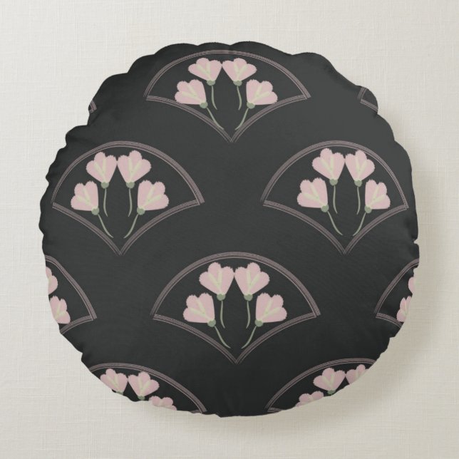 Coussins Ronds "Scallop Garden" (Devant)