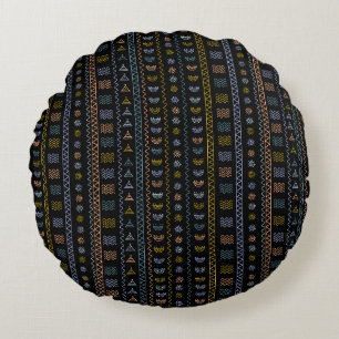 Coussins Ronds Scandinavie Folk Motif décoratif