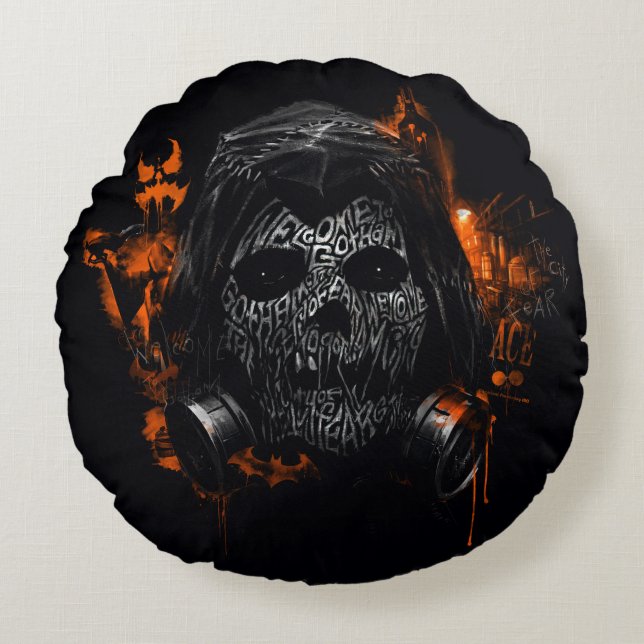 Coussins Ronds Scarecrow - Bienvenue À Gotham City (Devant)