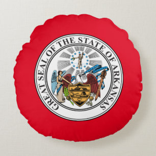 Coussins Ronds Sceau de l'Arkansas