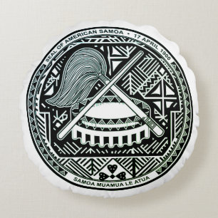 Coussins Ronds Sceau des Samoa américaines