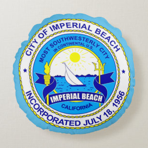 Coussins Ronds sceau d'Imperial Beach, Californie