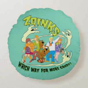Coussins Ronds Scooby-Doo Zoinks Which Way for More Candy?