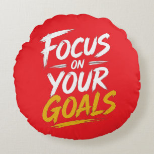 Coussins Ronds Se concentrer sur vos objectifs Motivationnel