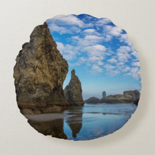 Coussins Ronds Sea Stacks sur la plage de Bandon à Bandon, Orego