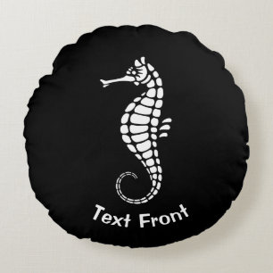 Coussins Ronds Seahorse White