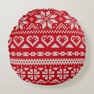 Coussins Ronds Seamless knitting pattern Norway festive sweater d