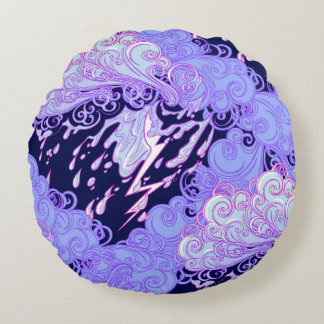 Coussins Ronds Seamless pattern. Retro style curly decorative clo