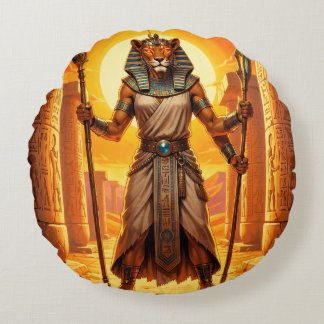 Coussins Ronds Sekhmet - Déesse de guerre à tête de lionne