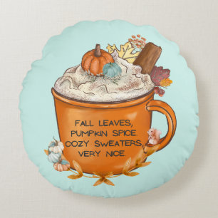 Coussins Ronds Sentiments d'automne - double face