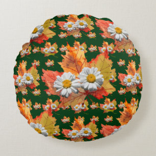 Coussins Ronds Sérénade de la Marguerite d'Automne