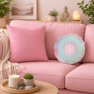 Coussins Ronds serenity flower of life