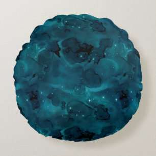 Coussins Ronds Série Galaxy Turquoise Design 5