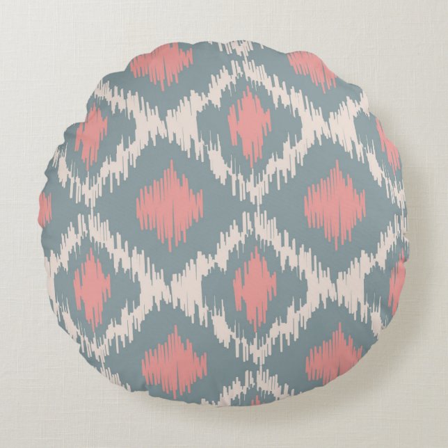 Coussins Ronds Série Ikat (Devant)