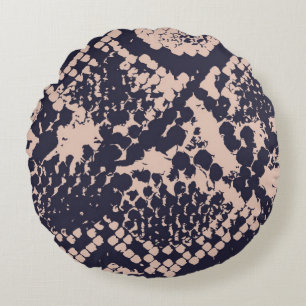 Coussins Ronds Serpent à motifs Snakeskin sans soudure, peau, p