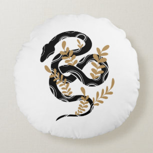 Coussins Ronds Serpent avec plantes