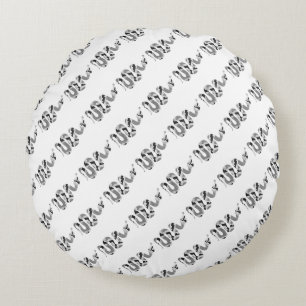 Coussins Ronds Serpent gris et silhouette gris clair