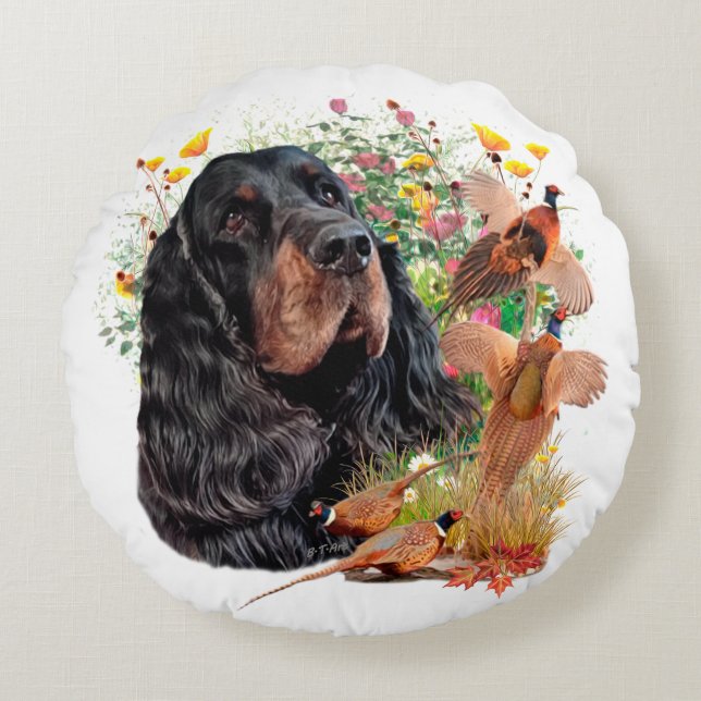Coussins Ronds Setter Gordon  (Devant)