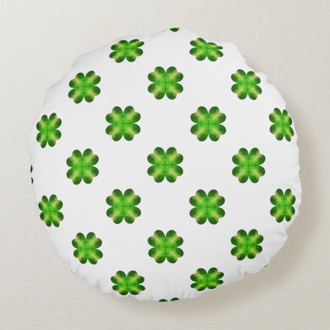 Coussins Ronds Shamrock de la Saint-Patrick (Dos)