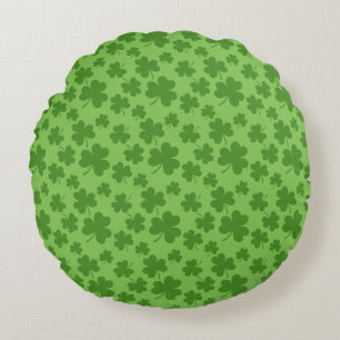 Coussins Ronds Shamrock de la Saint Patrick Motif Clover