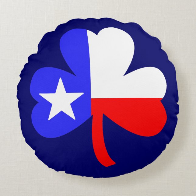 Coussins Ronds Shamrock du Texas (Devant)