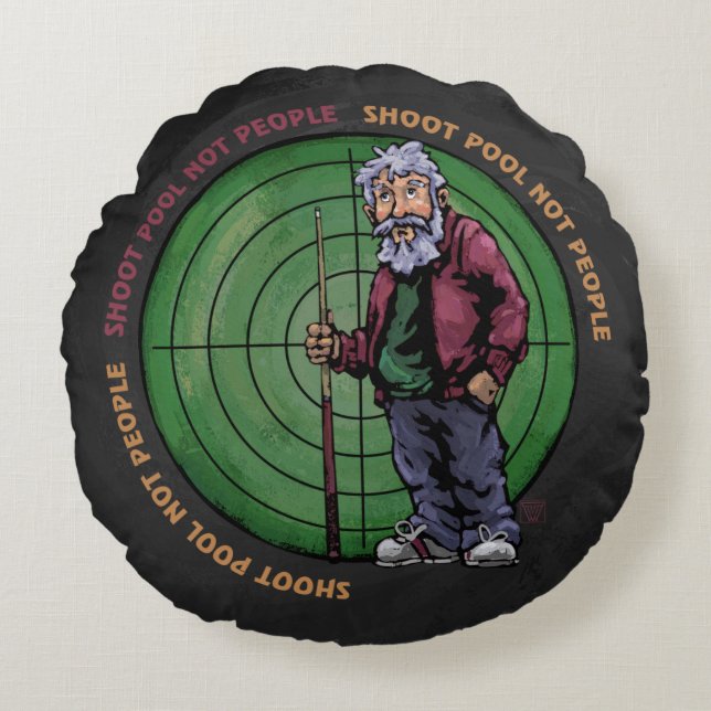 Coussins Ronds Shoot pool Not People (Devant)