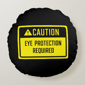 Coussins Ronds Signal de protection des yeux de prudence