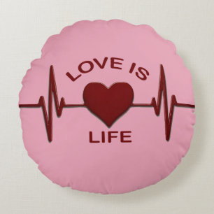 Coussins Ronds Signe d'amour