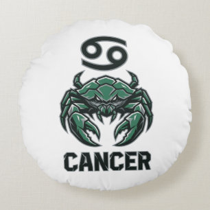 Coussins Ronds Signe du zodiaque Cancer Mascotte Jade Mecha