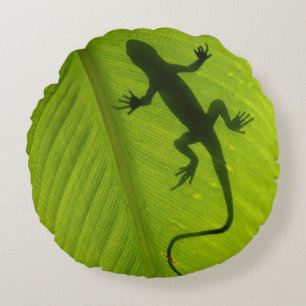 Coussins Ronds Silhouette de Gecko