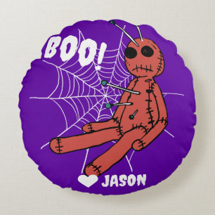 Coussins Ronds Simple Happy Halloween boo éffrayant voodoo doll