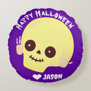 Coussins Ronds Simple Joyeux Halloween boo citrouille éffrayant S