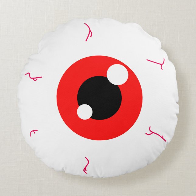 Coussins Ronds Simple Red Eyeball (Devant)