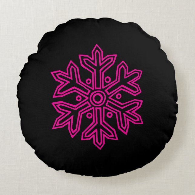 Coussins Ronds Simply Christmas Collection - Flocon de neige (Devant)