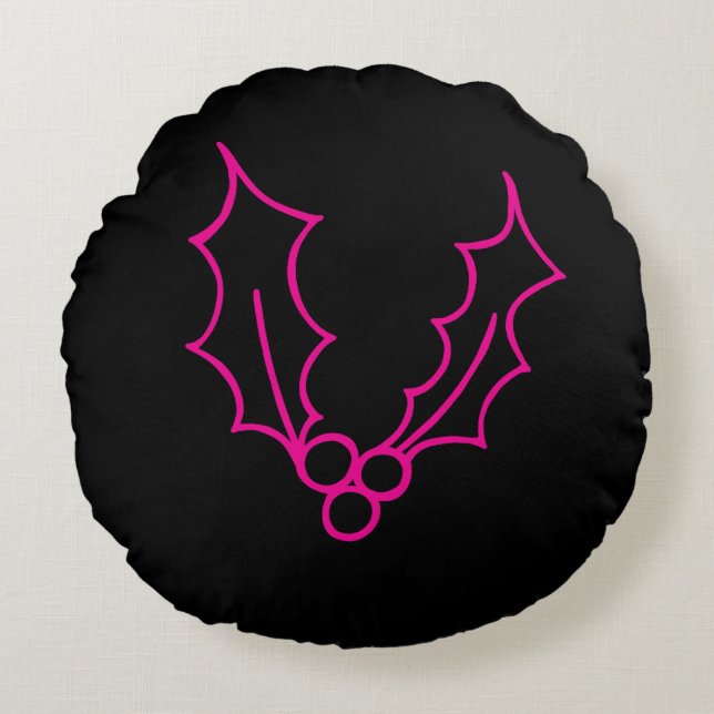 Coussins Ronds Simply Christmas Collection - Holly (Devant)