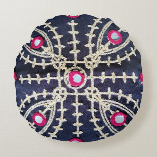Coussins Ronds Sindhi Traditionnel / Balochi Design Jeu d'Oreille