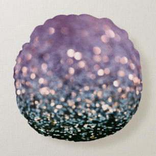 Coussins Ronds Sirène Paillettes Bokeh Glam 1