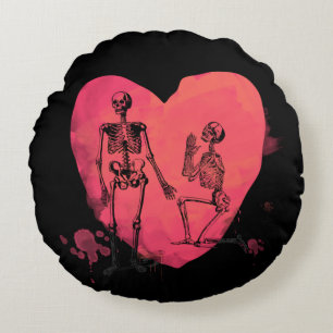 Coussins Ronds Skeleton Love