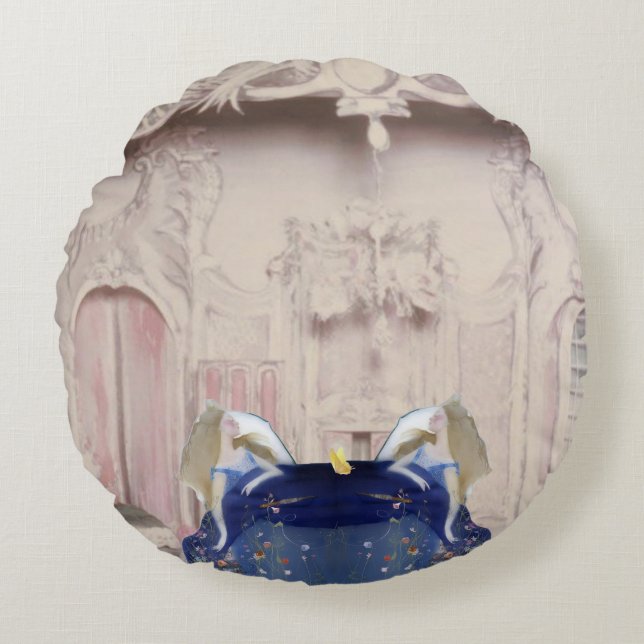 Coussins Ronds Sleeping Princess Round Pillow – Opalescent Dream (Devant)