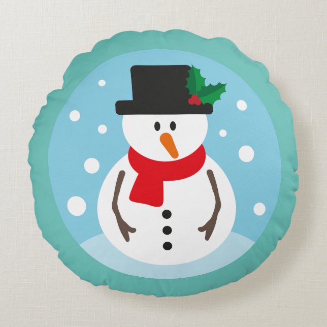 Coussins Ronds Snowman (Devant)