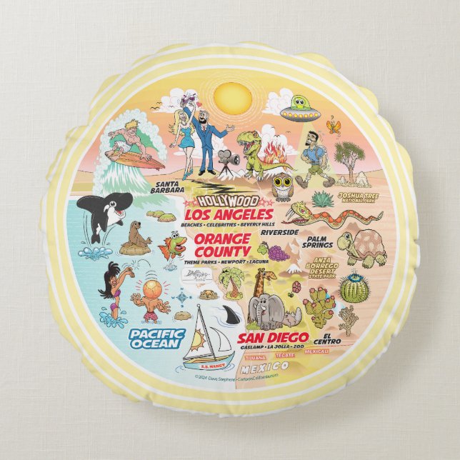 Coussins Ronds SoCal Dream (Devant)