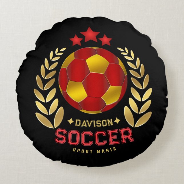 Coussins Ronds Soccer Fan Logo (Devant)